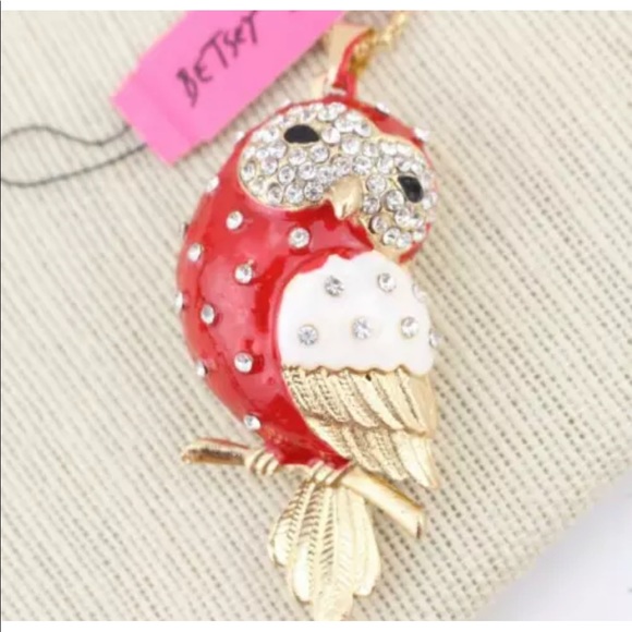 New BetseyJohnson Enamel Crystal Pendant Necklace - Picture 7 of 7